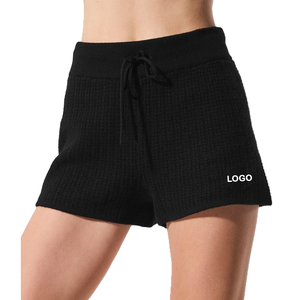 Custom Cashmere Summer Daze Full Zip Hoodie & Shorts <b>Set</b> Women Summer Loungewear OEM Private Label <b>Knit</b> <b>Set</b> Supplier - Product Image 5