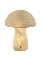 Lampe de table rechargeable champignon en verre
