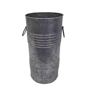 Pot rond en métal gris, design moderne, pour sol, mur, décoration intérieure et extérieure, fait main, vente en gros en vrac - Product Image 4