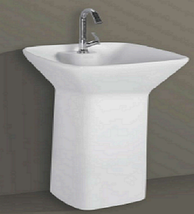 Lavabo de una Pieza GRAP con Pedestal para Baño, Hotel, Escuela, Hospital, Villa o Apartamento - Product Image 1