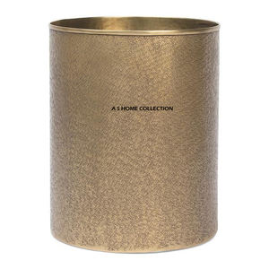 Custom High Quality Solid Metal Hammered Texture Design <b>Rounded</b> Shaped <b>Brush</b> Holder Golden Finished Bathroom Product For Sale - Product Image 1