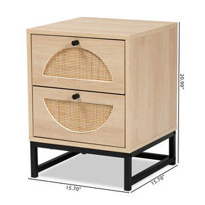 Amettes 15,7 ''W Mesita de noche Elegante y elegante Categoría de producto para muebles de dormitorio - Product Image 5