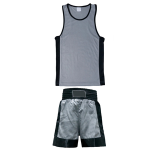 Conjunto de chaleco y pantalones cortos de boxeo de diseño personalizado, uniforme de boxeo 100% poliéster, conjunto de uniformes de boxeo de alta calidad. - Product Image 1