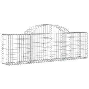 Panier gabion en fer galvanisé argenté 78,7 x 11,8 x 23,6/31,5 po pour clôture de jardin - Product Image 2