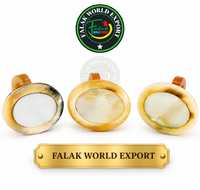 Bagues en corne de buffle faites à la main, durables, style animalier, forme naturelle, rayures dorées et brunes, pour femmes et hommes, accessoires par Falak World Export