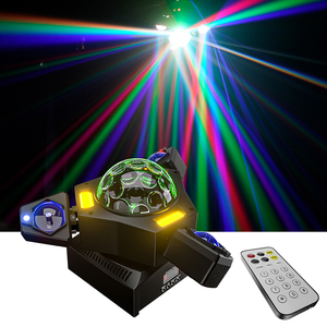ไฟ LED เคลื่อนที่ได้ SHEHDS 50W-120W พร้อมเลเซอร์ DMX512 แสงบีม แสงวอช แสงสโตรบ แขน 2/3/4/6 แบบ Bee Eye และเอฟเฟกต์ Magic Ball สำหรับงานดีเจ - Product Image 4