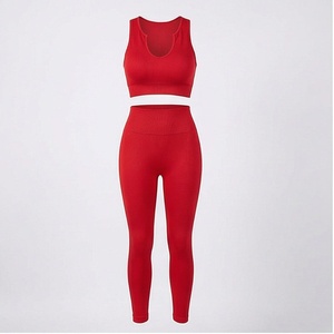 Ropa Deportiva para Mujer, Conjunto de Leggings y Sujetador Deportivo, Ropa Activa para Yoga, Ropa de Entrenamiento, Traje Deportivo para Gimnasio, Ropa Atlética - Product Image 1