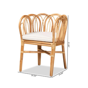 Chaise de salle à manger en rotin naturel contemporain, chaises de patio, fabriquées à la main par des artisans qualifiés, vente en gros - Product Image 5