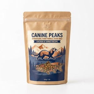 Base Cuadrada Personalizada para Bolsas de Alimento para Mascotas con Estructura Laminada PET/PA/AL/CPP y Cierre Superior con Cremallera para Marcas Premium de Alimento para Mascotas - Product Image 1