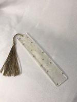 Penanda Buku Transparan Unik dengan Bunga Kering Asli Berwarna Cerah dan Resin, Dilengkapi Rumbai untuk Wanita, craftea exports