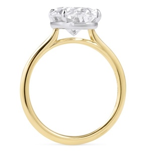 Wholesale Luxury 3.27ct Oval Cut Diamond <b>Ring</b> Solid Yellow Gold <b>Plain</b> Band Solitaire Wedding <b>Ring</b> Lab Created Diamond Supplier - Product Image 5