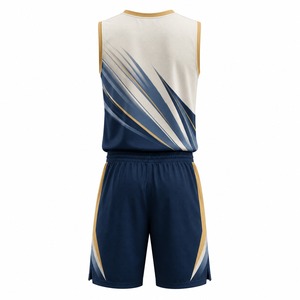 Unisex Sleeveless Basketball Jersey Set V-Neck Moisture Wicking Polyester Uniform Printed Heat-Transfer Printed <b>Athletic</b> Fit All - Product Image 6