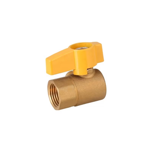 Vanne papillon en laiton avec commande par poignée pour la régulation du débit d'eau, d'huile et de gaz dans les systèmes de pipeline - Product Image 1
