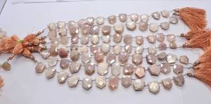 Perles de pierre de lune naturelle AAA, facettées, en forme de chalet, 12x14-14x18 MM, perles de pierre de lune fantaisie, 8 pouces, perles de pierre de lune revêtues - Product Image 6