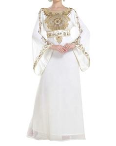 Broderie musulmane en georgette de pierre marocaine islamique Dubaï mode luxe abaya musulmane perlée à la main broderie caftan - Product Image 3