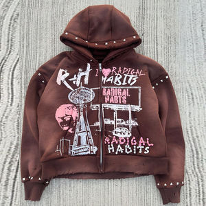 High Quality Men's Hoodies Sweatshirts Unisex Oversized Pullover Hoodies Custom logo Blank Heavyweight Men Custom Cotton Hoodie - Product Image 1