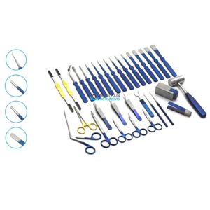 Juego de Instrumentos para Rinoplastia de 32 Piezas, Instrumentos de Cirugía Nasal con Recubrimiento Azul, Kit de Rinoplastia para Cirugía Plástica - Product Image 1