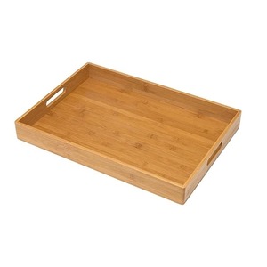 Plateau de service rectangulaire en bois de noyer, design minimaliste, couleur unie, vaisselle durable, design minimaliste, plateau en bois - Product Image 4