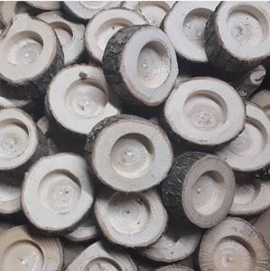 Portavelas de Madera Artesanal para Velas de Té, Soporte Rústico de Madera Natural para Decoración del Hogar, Bodas y Mesas - Product Image 3