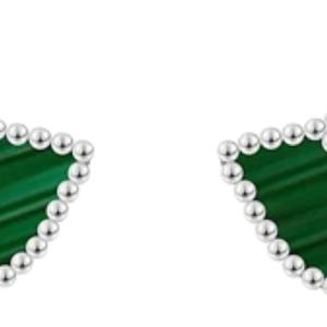 Pendientes de plata de ley con malaquita y hojas de hiedra para mujer, elegantes, de color verde y plateado, joyería de moda, pendientes de lujo, regalo - Product Image 2