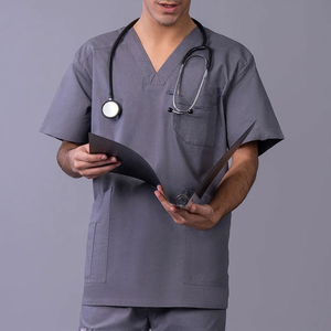 Top Summer Men Clinic Set Men <b>Scrubs</b> Uniforms Medical Nursing Hospital <b>Scrub</b> Sets Anti Wrinkle Tops <b>Jogger</b> <b>Scrub</b> Pants by pentax - Product Image 2