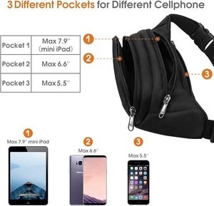 Meilleures ventes : Sacs banane en nylon pour la randonnée, pochettes de téléphone, sacs de taille pour sports de plein air, escalade, camping – Fabriqués au Vietnam (OEM) - Product Image 2