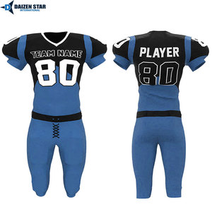 Conjunto de Pantalones y Camiseta de Fútbol Americano para Hombre, Cuello en V, Manga Corta, Absorbe la Humedad, Uniforme Ajustado, Nombre del Equipo 80, Impresión Sublimada - Product Image 3