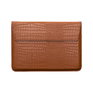 Genuine Leather Tablet Sleeve Tablet Pouch Classic Crocodile Leather <b>Laptop</b> Sleeve Brown Protective <b>Case</b> for <b>Laptops</b> - Product Image 1