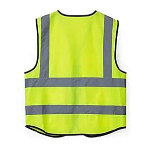 Chaleco de seguridad multibolsillos de alta visibilidad reflectante ANSI Clase 2, transpirable, de malla, con cierre de gancho y bucle de liberación rápida - Product Image 2