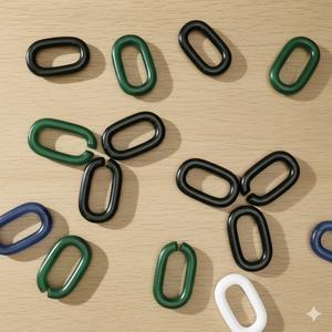 Chaîne à maillons en résine transparente personnalisée, motif hibou ange, écologique, faite à la main - Product Image 6