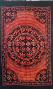 Elephant Mandala Cotton Poster <b>Small</b> <b>Table</b> Cloth Wall Hanging Bedroom Living Tapestry Handmade Home Decor By Indian Consigners - Product Image 2