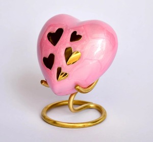 Whole Selling Pink & Blue <b>Heart</b> <b>Shaped</b> Cremation Adult Urn For Human Ashes Decorative Small Keepsake Urn With Sand & Free <b>Bag</b> - Product Image 6