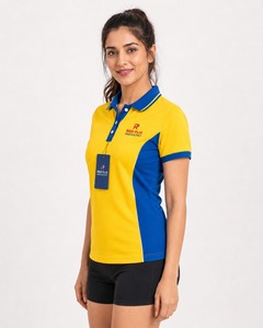 Nuevas camisetas polo de alta calidad para mujer, color beige, de algodón, con la mejor tela, camisetas polo para mujer con OEM ODM - Product Image 3