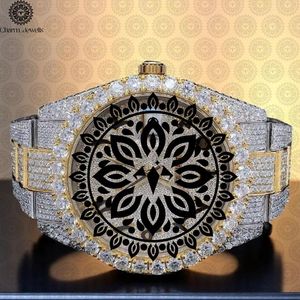 Charm Jewells Luxury Stainless Steel <b>Watch</b> <b>Diamond</b> Bezel Analog Dial Sapphire Crystal Folding Clasp 40mm Unisex - Product Image 1
