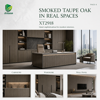 Panneau OSB mélaminé Jinbase SXT2918 en chêne fumé taupe 18 mm E0 1220x2440 mm pour la conception d'intérieur moderne