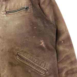 Veste en toile vintage délavée pour homme, style streetwear personnalisé, fermeture éclair, veste de travail en toile épaisse, vestes en jean pour homme - Product Image 4