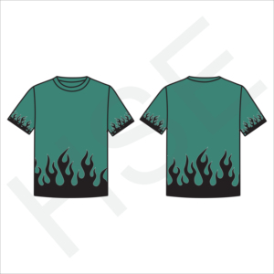 Men's <b>Flame</b> Print Short Sleeve T-<b>Shirt</b> Regular Fit Casual O-Neck Jersey Cotton Tee with Pattern Design - Product Image 6