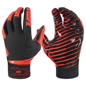 Gants de football américain en cuir pour usage professionnel, respirants, avec sangle de poignet réglable, ajustement facile, forte adhérence, antidérapants - Product Image 4