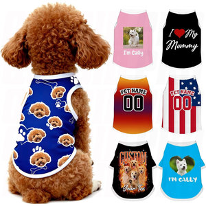 Custom Dog Shirt Personalized Pet Jersey with Name Photo Text Logo Unique Gift Pullover <b>T</b> Shirt for Small Medium Large Dogs Cats - Product Image 1