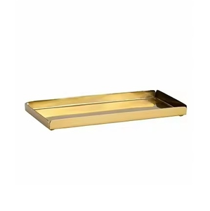Bandeja Rectangular de Metal para Pan y Postres, Especial para Ramadán, Portavasos de Metal para Café y Té, Bandeja de Metal para Servir Alimentos, Frutas y Verduras - Product Image 5
