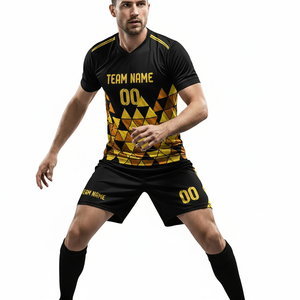 Tenue de football OEM, maillot de foot, uniforme sportif, entièrement personnalisable, vente en gros, t-shirt à manches courtes personnalisé, impression par sublimation intégrale - Product Image 4