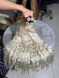 Cheveux vierges vietnamiens en vrac, sans nœuds, naturels, noirs, bouclés fins, qualité bébé, vente en gros - Product Image 5