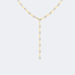 Collier station en or fin serti de diamants ronds taille brillant de 2,30 carats - Product Image 1