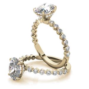 แหวนเพชรสวยงาม 18k/22k เพชรเลี้ยงในห้องปฏิบัติการทรงรี และแหวนเพชรสำหรับงานหมั้นสำหรับงานปาร์ตี้ - Product Image 2