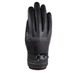 Gants en cuir pour hommes, style mode, professionnels, en peau de mouton véritable, doux et confortables, pour motards, vente en gros - Product Image 1