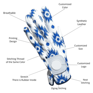 Guantes de golf de cuero Cabretta transpirables de alta calidad para hombre y mujer, guantes deportivos de mano izquierda de cuero genuino con impresión de logotipo personalizado Premium - Product Image 1