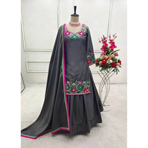 Conjuntos Elegantes para Mujer, Top, Lehenga y Dupatta para Fiestas - Product Image 2