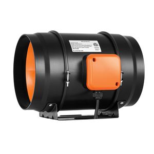 Ventilador de conducto en línea de 8 pulgadas con controlador de velocidad variable de 750 CFM, motor de CA silencioso, potenciador de ventilación y refrigeración para cultivo - Product Image 3