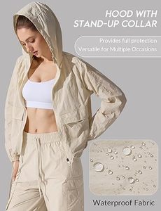 OEM Color Block Windbreaker Jacket Manufacturer Women's Lightweight Sports Windbreaker Jacket Waterproof Hooded Windbreaker - Product Image 3