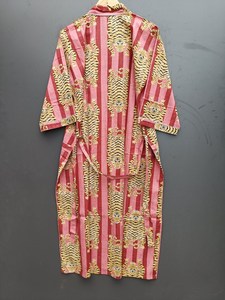 ชุดกิโมโนพิมพ์ลายการ์ตูน Naaz Textile สำหรับผู้หญิง ผ้าฝ้าย 100% ชุดนอนฤดูร้อน ทำมือ ODM คอวี เอวยางยืด ความยาวระดับเข่า - Product Image 2